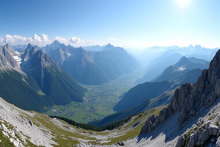 Panoramablick von der Edelweißspitze auf der Großglockner Hochalpenstraße