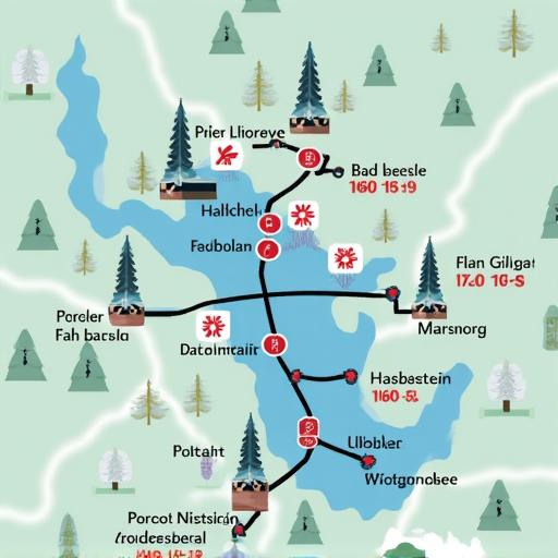 Karte für einen 3-Tages-Trip im Salzkammergut