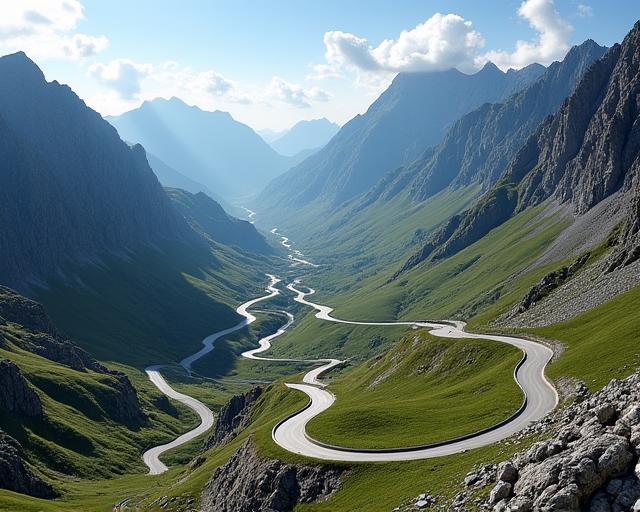 Die Serpentinen der Großglockner Hochalpenstraße